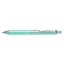 Pentel Rollertoll 0,35mm, fém aquamarine test, Pentel Energel BL407LS-A, írásszín kék toll