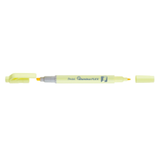 Pentel Szövegkiemelő kétvégű 1/3,5mm, vágott és kúphegyű, Pentel pasztell sárga filctoll, marker