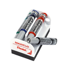 Pentel Táblamarker PENTEL MAXIFLO 4 szín + törlő szett filctoll, marker