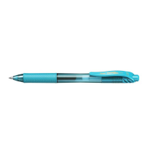 Pentel Zseléstoll, 0,35 mm, nyomógombos, PENTEL &quot;EnerGelX BL107&quot;, türkiz toll