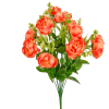  Peónia csokor 10 virágos narancs 42cm