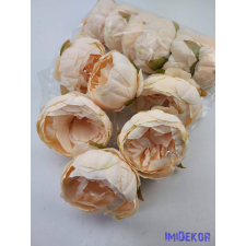 Peónia selyemvirág fej 9 cm - Barack dekorációs kellék