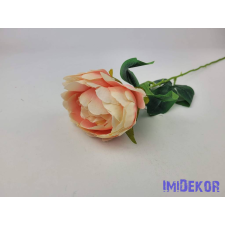 Peónia szálas selyemvirág 55cm - Krém-Barack dekorációs kellék