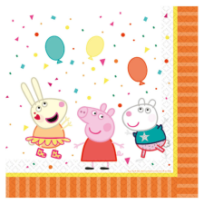 Peppa malac Confetti szalvéta 16 db-os 33x33 cm. papírárú, csomagoló és tárolóeszköz