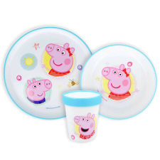 Peppa malac Core csúszásmentes étkészlet, micro műanyag szett babaétkészlet