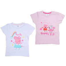  PEPPA MALAC gyerek póló 2 db világos rózsaszín/fehér - különböző méretekben Méret: 110 - 116