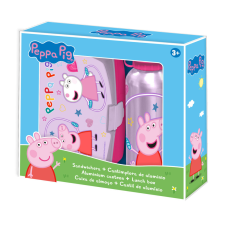 Peppa malac Jump Rope szendvicsdoboz + alumínium kulacs szett babaétkészlet