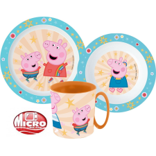  Peppa malac Kindness étkészlet, micro műanyag szett bögrével 350 ml babaétkészlet