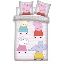 Peppa malac ovis ágyneműhuzat csíkos 100x135cm 40x60cm babaágynemű, babapléd