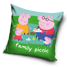 Peppa malac Picnic párnahuzat 40x40 cm Velúr lakástextília
