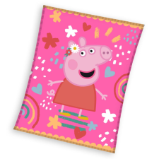 Peppa malac Piggy Tales coral fleece polár takaró 130x160cm lakástextília