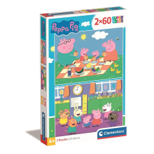 Peppa malac puzzle 2x60 db-os (Picnic and school) puzzle, kirakós