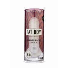 Perfect Fit Fat Boy Checker Box - péniszköpeny (15cm) - tejfehér péniszköpeny