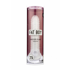 Perfect Fit Fat Boy Checker Box - péniszköpeny (19cm) - tejfehér péniszköpeny