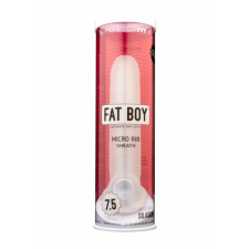 Perfect Fit Fat Boy Micro Ribbed - péniszköpeny (19cm) - tejfehér péniszköpeny