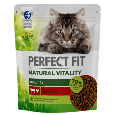 Perfect Fit Natural Vitality 1+ Marhahússal és csirkével 650 g - szárazeledel felnőtt macskáknak macskaeledel