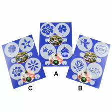 Perfect home Cappuccino és Sütemény Díszítő Sablon Szett 4 db-os sütés és főzés