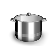 Perfect home Inox fazék 19 literes, üvegfedővel edény
