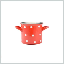 Perfect home Levesestál fazék formájú bögre piros pöttyös 385ml 15036 bögrék, csészék