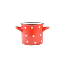 Perfect Home Levesestál fazék formájú bögre piros pöttyös 385ml 15036 edény