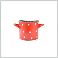 Perfect home Levesestál fazék formájú bögre piros pöttyös 385ml 15036 bögrék, csészék