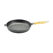  Perfect Home Öntöttvas Grill Serpenyő (24 cm) – Kerek, Fa Fogantyúval 10374 edény