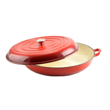 Perfect home Öntöttvas serpenyő - szeletsütő lábas fedővel zománcozott 40 cm 14754 edény