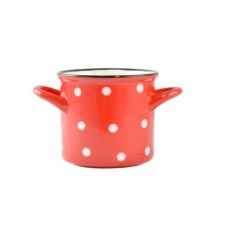  Perfect Home - Piros pöttyös kerámia leveses tál (385 ml) konyhai eszköz