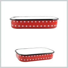Perfect home Piros Pöttyös Zománcozott tepsi 37 cm 10382 edény