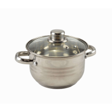 Perfect home Rozsdamentes lábas 16cm + üvegfedő 2 literes edény
