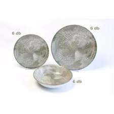  Perfect Home Tányérkészlet 18 részes kerámia ezüst 803 13702 tányér és evőeszköz