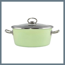 Perfect home Zöld Elite Zománcozott lábas 22 cm + üvegfedő 10409 edény
