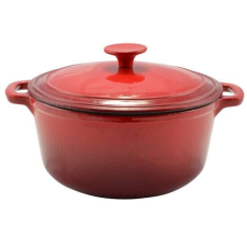 Perfect home Zománcozott öntöttvas edény tetővel, piros, 4 L, Perfect Home edény