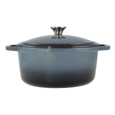  Perfect Home Zománcozott öntöttvas lábas 26 cm, 5,2 literes Acélkék 14611 edény