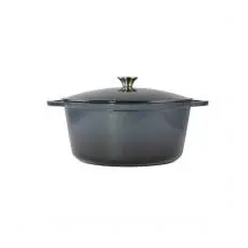 Perfect home Zománcozott öntöttvas lábas 34 cm, 10 literes Acélkék (28360) edény