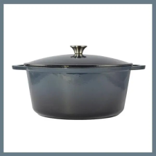 Perfect home Zománcozott öntöttvas lábas 34 cm, 10 literes Acélkék 28360 edény