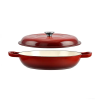  Perfect Home Zománcozott Öntöttvas Szeletsütő lábas fedővel 27 cm piros 10133