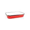 Perfect home Zománcozott pöttyös piros tepsi 41cm