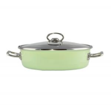  Perfect Home Zománcozott szeletsütõ 24 cm + üvegfedõ zöld Elite 10421 edény