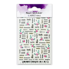 Perfect Nails Körömmatrica - 3D Lovely Words körömdíszítő