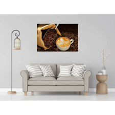 Perfect Store Fali-Kép-Többrészes Üveg Kávé grafika, keretezett kép