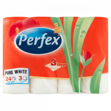 Perfex Pure White toalettpapír 3 rétegű 24 tekercs higiéniai papíráru