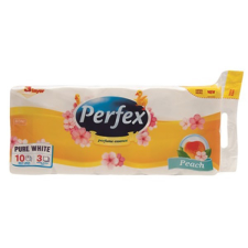 Perfex Toalettpapír PERFEX 3 rétegű 10 tekercses barack higiéniai papíráru