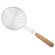  Perforált fém konyhai Pufo paletta, fa nyéllel, 39 x 14 cm konyhai eszköz