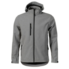 Performance softshell kabát férfi sötétszürke melírozott 2XL férfi kabát, dzseki