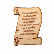  Pergamen idézettel, 7x5,5 cm ajándéktárgy