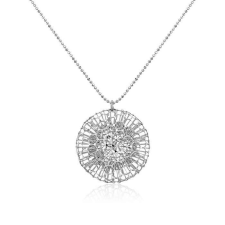  Periklis - Áttört Kör Ezüst Nyaklánc - Ródium Bevonat nyaklánc