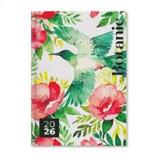 PERIOD Botanic White 2026 B6 heti napi beosztású határidőnapló (P4114-3435) naptár, kalendárium