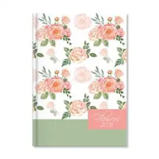 PERIOD Flowers Green 2026 B6 heti beosztású határidőnapló (P4114-4502) naptár, kalendárium