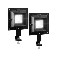 Perla Napelemes LED reflektor 2 darab, 20 lm, fényérzékelővel fekete világítás